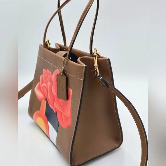 🔥SALE🔥💥NWT💥 Coach x Tom Wesselmann Floral Tote Leather Bag  💫DEFECT💫 - Picture 2 of 16